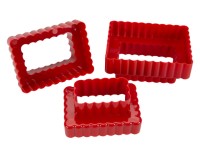 Ausstecher Set Rechteck rot