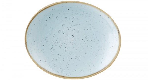 Stonecast Duck Egg Blue Platte oval 19x16cm