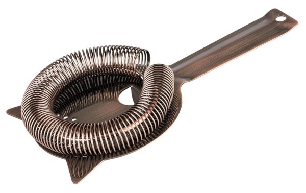 Barsieb Antik-Kupfer Look D9,5cm Griff 9cm