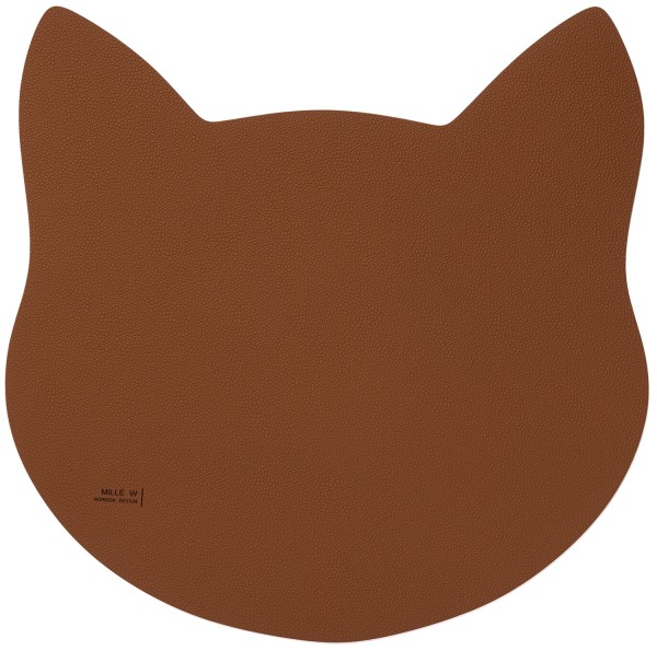 Napfunterlage katze 40x30cm L cognac