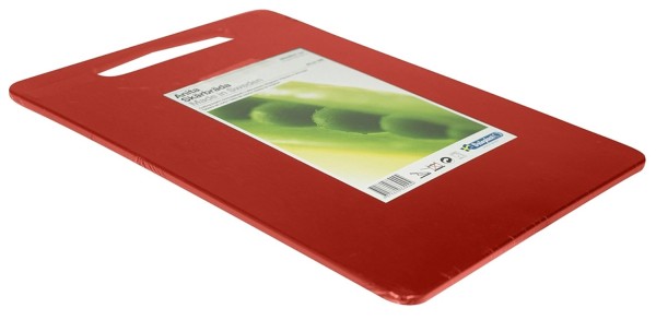 Schneidebrett Anita 35x25x0.7cm mit Griffloch rot