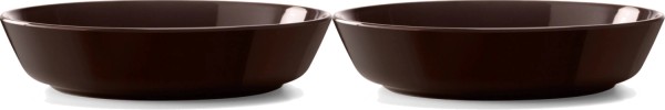 2er Set Collective Teller tief D20cm mocha