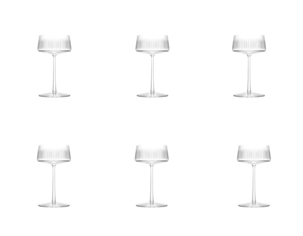 6er Set New York Bar Soho Champagnerschale Coupe 276ml