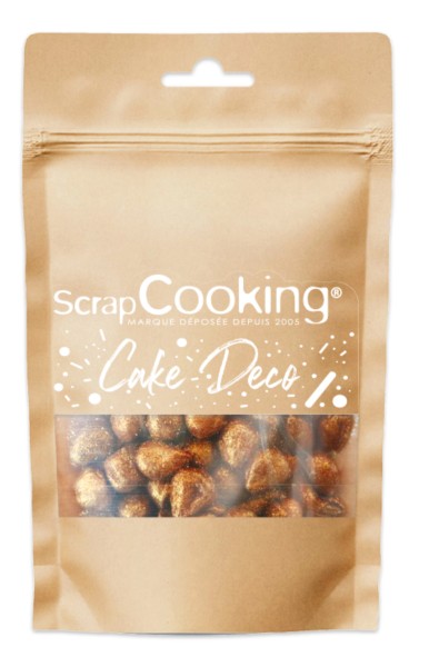 Kuchendeko Haselnüsse goldfarben 50g