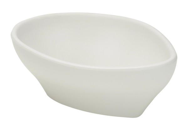 Whitestone Schüssel oval weiss, Melamin, 11.8x8.5x4.8cm
