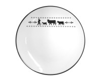 Teller fl. Alpaufzug weiss ø21