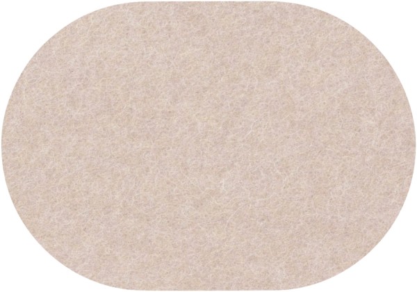 Wollfilz Tischset Sand Melange oval 34x42cm