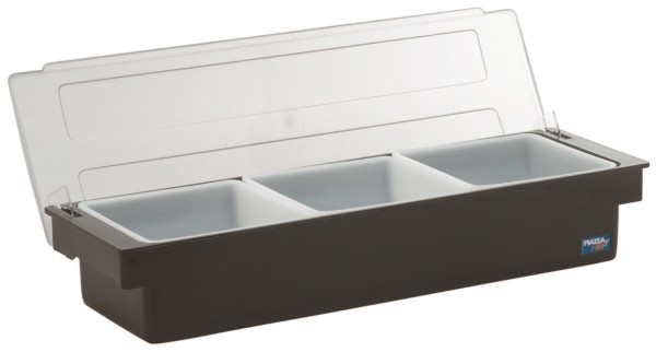 Zutatenbox Kunststoff mit 3 Behälter 45x15x9cm