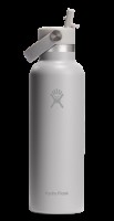 Trinkflasche Standard Flex Deckel m. Strohhalm 620ml birch