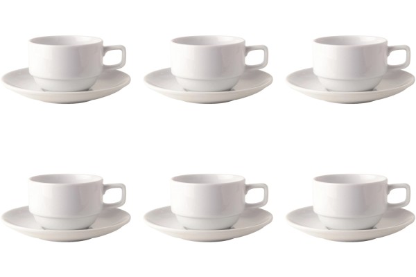 6er Set Uni 09 Kombi Untertasse 15cm Top CC