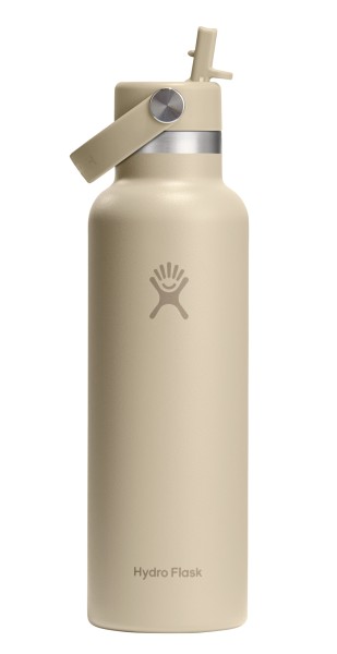 Trinkflasche Standard Flex Deckel m. Strohhalm 620ml oat