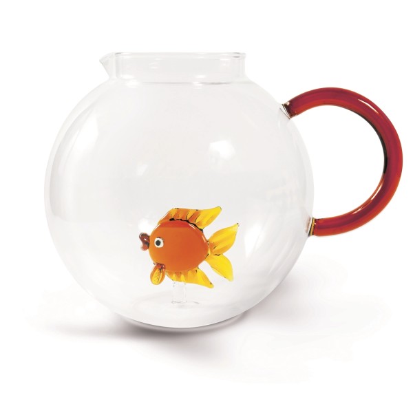 Krug aus Borosilikatglas 1.7 lt. m. Fisch