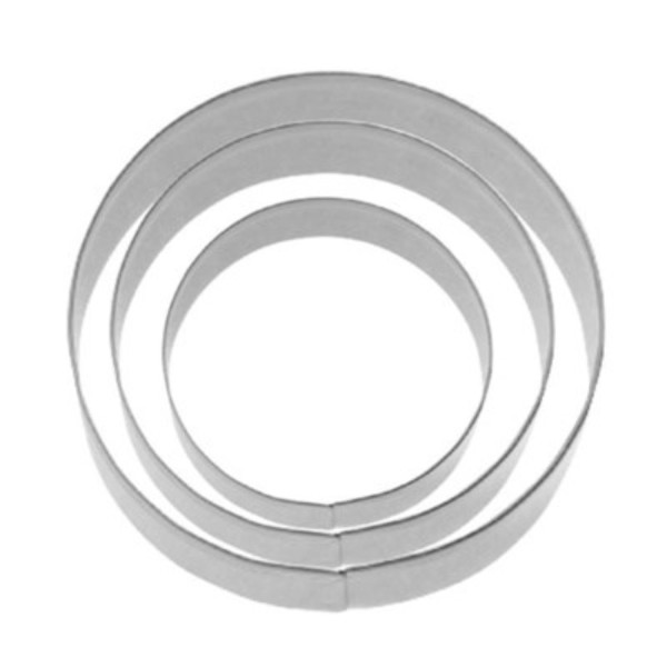 3 Stk. Terrassen-Ausstechformen Ring glatt, D4,5,6cm