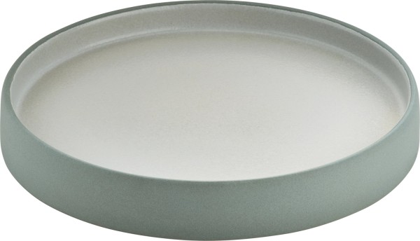 Playground 2in1 Teller flach halbtief grau weis 21cm H3.1cm
