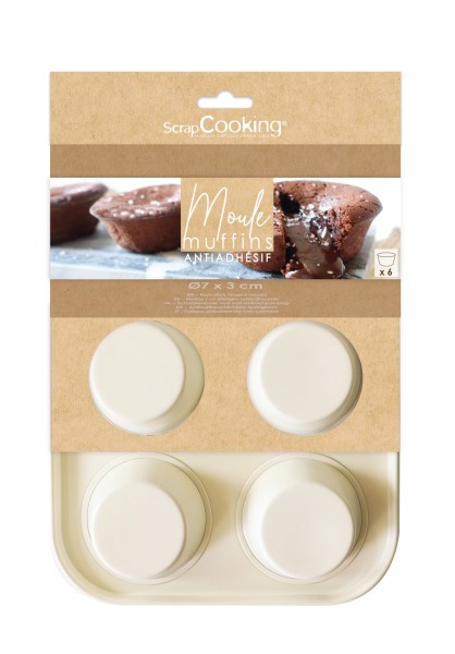 Backform für 6 Muffins antihaftbeschichtet