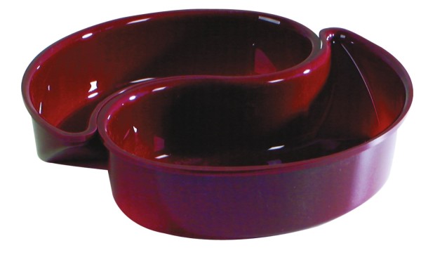 YinYang Schüssel eine Hälfte schwarz D30x7cm