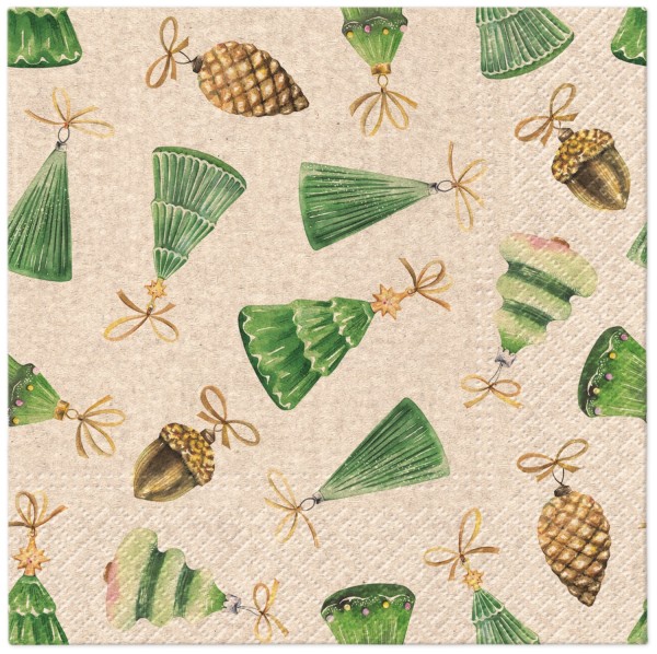 Servietten Lunch 20x We care Vintage Christmas deco, 33x33cm