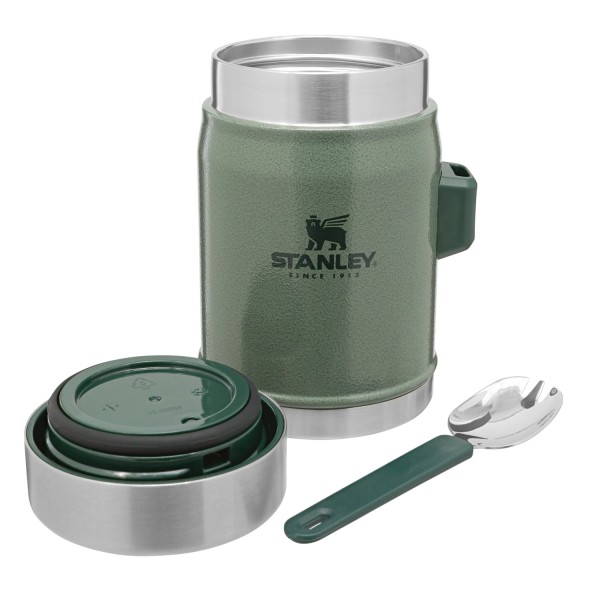 Legendary Food Jar + Spork 0.4l hammertone green