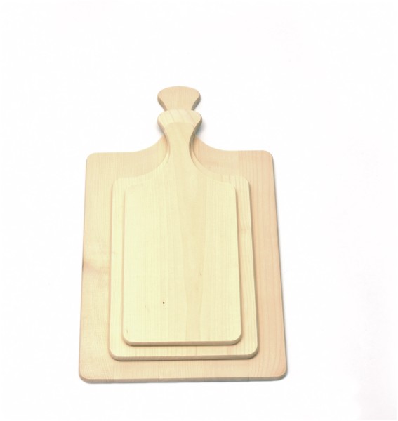 Fleischbrett mit Griff 36x18x1.5cm Ahorn