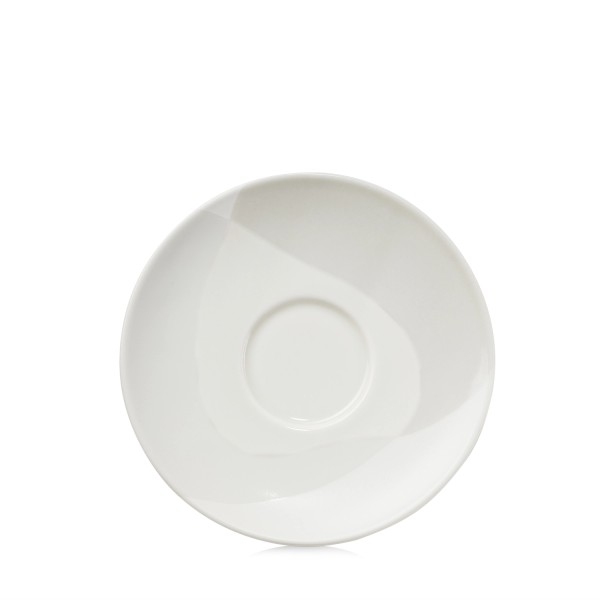 Confluence Tee Untertasse D16cm H2.2cm leinen alab. weiss