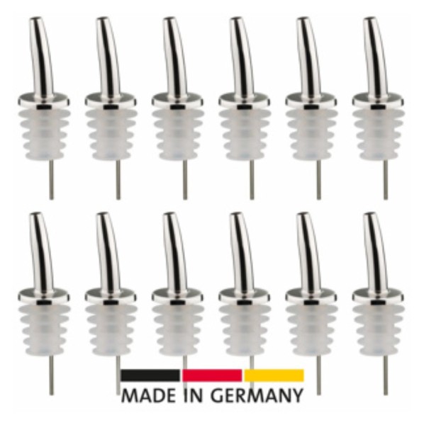 Display mit 12 Stk. Ausgiesser Inox Gastro