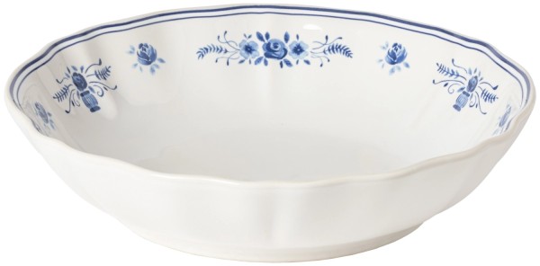 Vila Teller tief 1.19l D23cm H5.3cm weiss blau