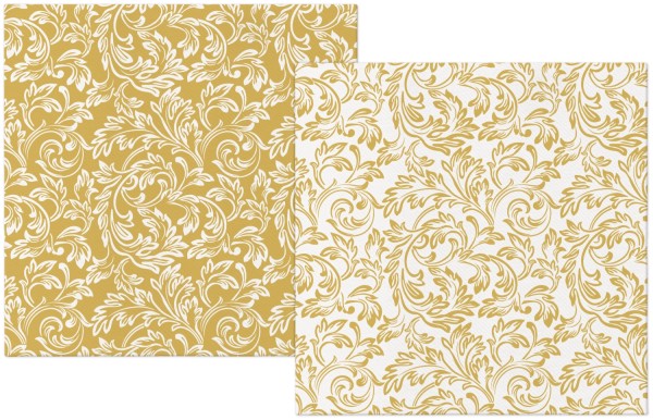 Servietten Dinner 50x Baroque Etude gold 40x40cm