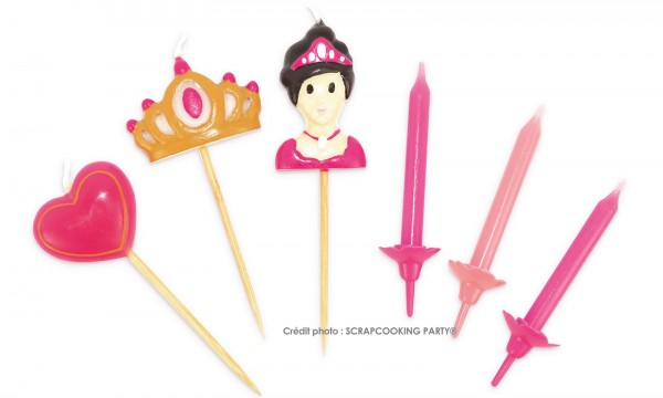 Kerzen Prinzessin 15 Stk. assortiert