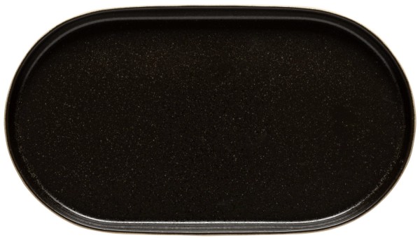 Nótos Platte oval 36.5x20.5cm H3.1cm schwarz