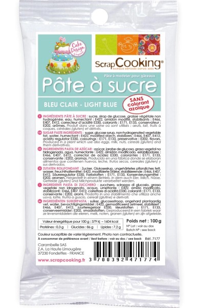 Zuckerpaste hellblau türkis 100g