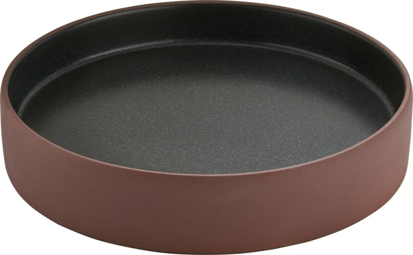 Playground 2in1 Teller flach tief braun schwarz 21cm H4.5cm