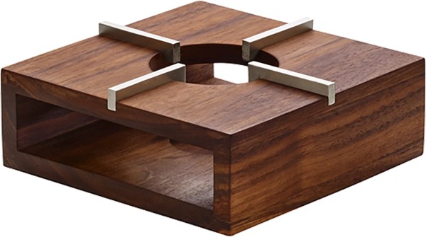 Playground Stövchen Nussbaum 14x14cm H5.5cm-