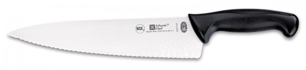 Atlantic Chef Kochmesser mit Wellenschliff 25cm schwarz