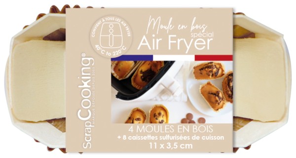 4er Set Backform für Heissluftfritteuse + 8 Einlagen