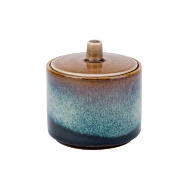 Quintana amber Zuckerdose, D 8x6.7-8.5cm