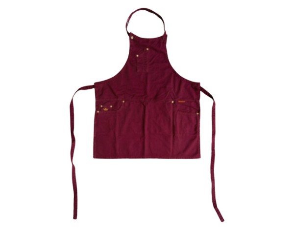 Schürze 5-P.Slim Fit aubergine