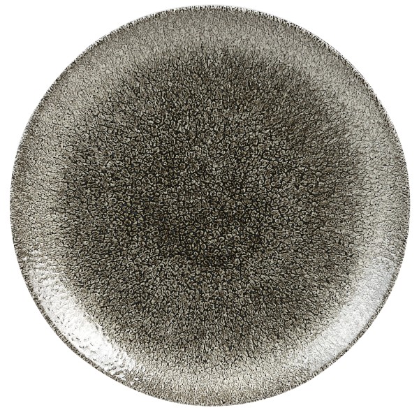 S.P. Raku Quartz Black Coupe Teller flach 26cm
