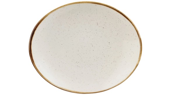 Stonecast Barley White Platte oval 19x16cm