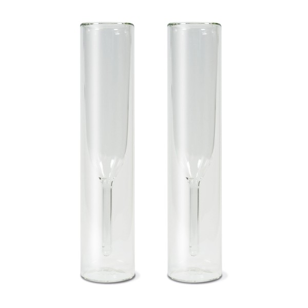 2er Set Sekt-Flöten doppelw. 150 ml