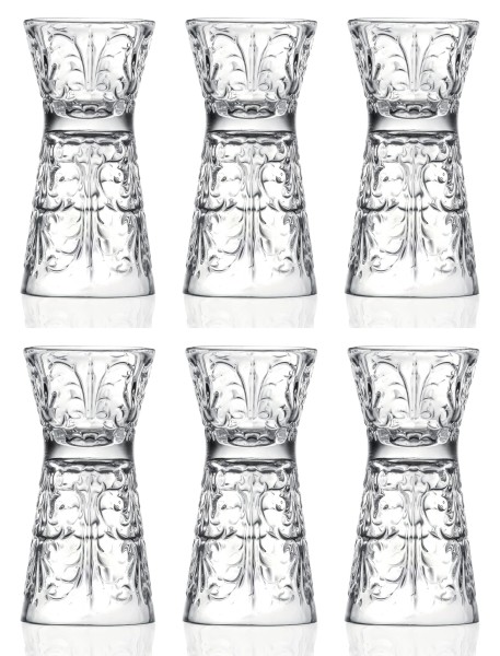 6er Set Tattoo Clessidra Ø5 H10.2 cm, 6+3 cl