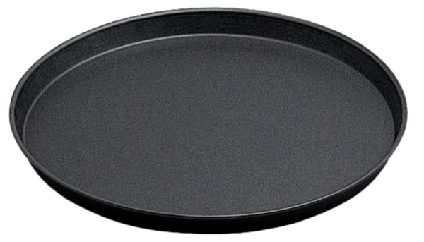 Pizzablech rund Boden Ø30cm, oben Ø33cm, Schwarzblech