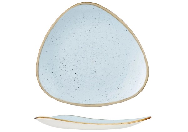 Stonecast Duck Egg Blue Triangel Teller flach 22.9cm