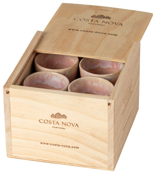 8er Set Grespresso Geschenkbox Espressotasse 70ml pink