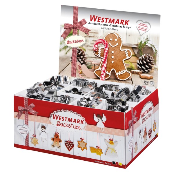 Display 200tlg. Ausstechformen Christmas u. Joy