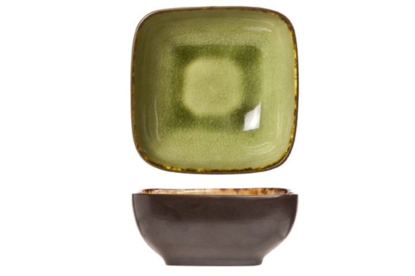 Mossa Schüssel eckig, D 11cm, H: 5cm