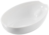 6x Schale oval, 15x11x5 cm, weiss
