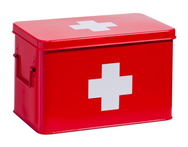 Medizinbox Metall rot 32cm