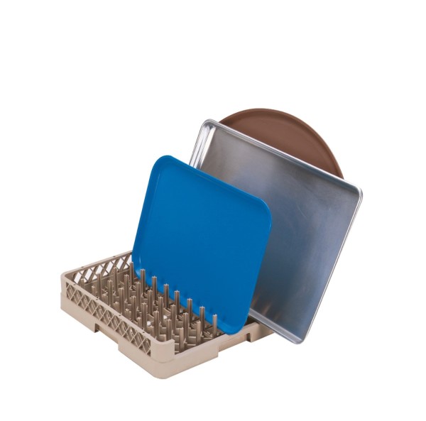 Tablettkorb 1 Seite offen Fingerhöhe 7.3cm beige 50x50x10cm