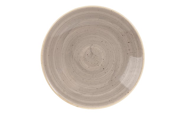 Stonecast Peppercorn Grey Coupe Teller tief 22.5cm