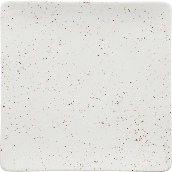 Pottery Unique white Teller flach quadratisch coupe 24cm
